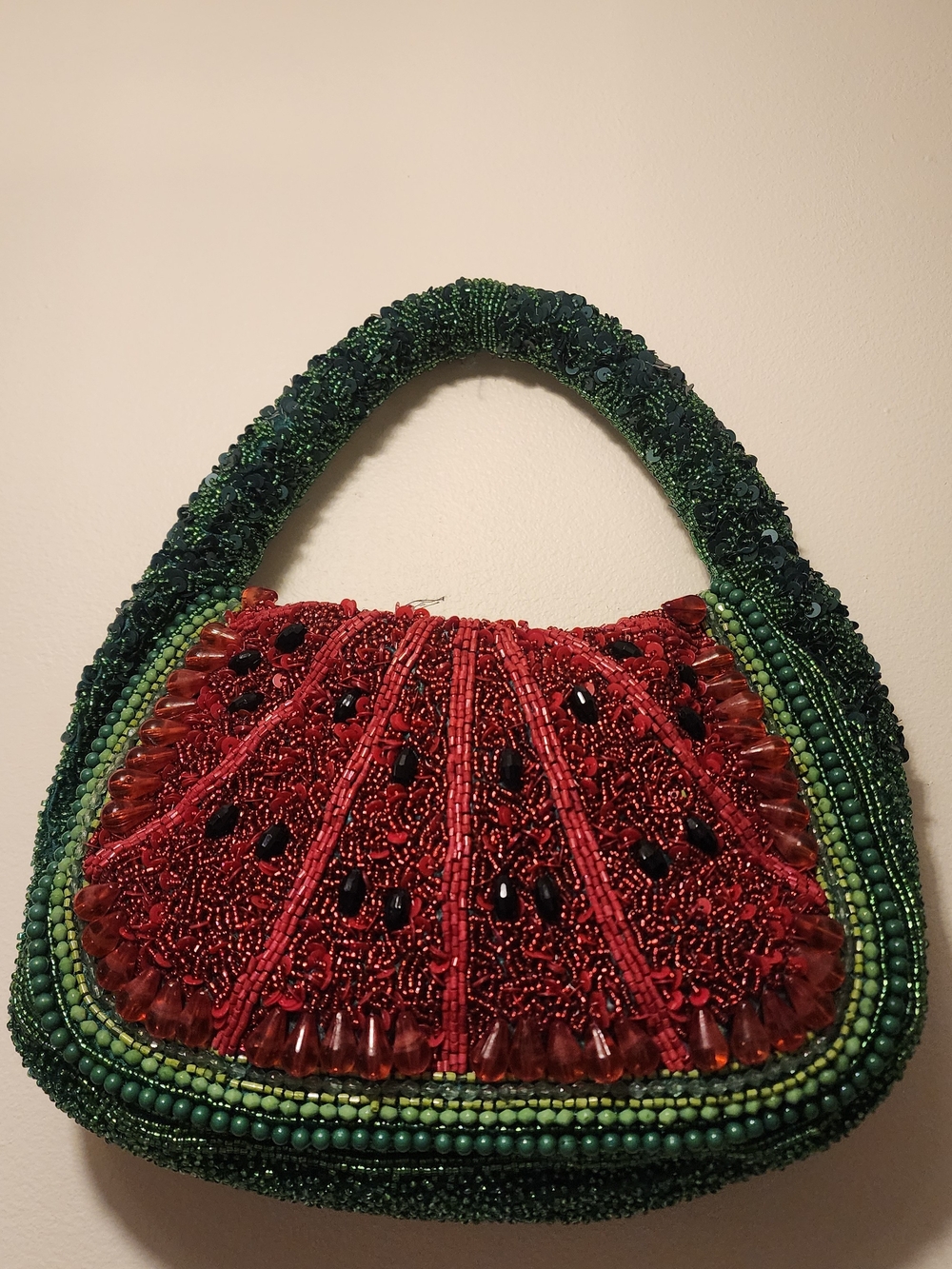 Watermelon beaded bag